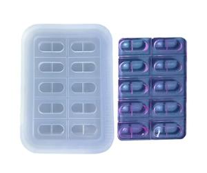 SPONGL Moldes de silicona, molde con forma de medicamentos, fácil de limpiar, versátil versión completa, molde de pellets para medicamentos, moldes de fundición para tabletas