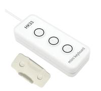 SPONGL Teclado de 1 tecla/3 teclas con teclado de programación macro USB Braille, teclado de conexión USB para trabajar y jugar