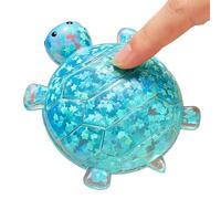 Spongy Turtle Toy, Party Favor Sensory, Stress Relief Fidget with Glitter Coating, Kids Teens Adults Interactive Toy with Compact Design, Dorm Travel Road Trip Use 2.76x1.97 Inches
