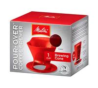 Sponsored Ad - Melitta 640820 Heritage Series 1-cup Red Plastic Pour-Over cone Coffee Maker, Red