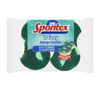 Spontex 2 estropajos de Esponja fáciles, Verde y Amarillo