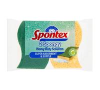 Spontex 2 estropajos esponjosos resistentes, estropajos amarillos