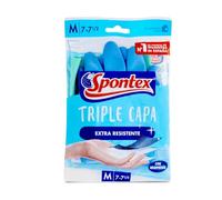 Spontex 278057 Guantes Triple Capa, Talla Mediano 7, 2 Unidades