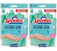 Spontex 452856 Guantes Segunda Piel, Talla Pequeña 6, 2 Unidades (Paquete de 2)