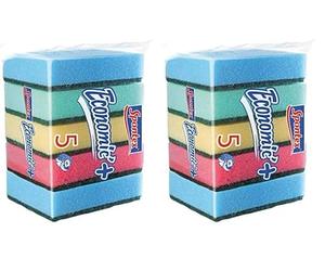 Spontex 61590001 Estropajos con Esponja de Poliuretano, 5 Unidad (Paquete de 2)