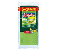 Spontex Duo 5 + 1, Esponja de limpieza antigrasa, paquete de 6