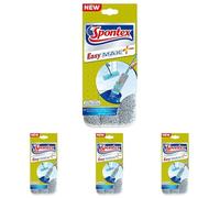 Spontex Easy MAX+ - Recambio para mopa Plana de Microfibra, 1 Unidad, Color Gris (Paquete de 4)