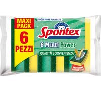 Spontex Esponja abrasiva para Platos - fibraplus X6