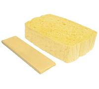 Spontex Esponja de Origen de celulosa 100% Biodegradable, 1 Paquete de 10 Unidades, en Bolsa de Pet reciclada y reciclable, Absorbente, 135 x 90 x 37 mm