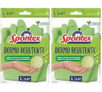 Spontex Guantes Dermoresistente Talla L (Paquete de 2)