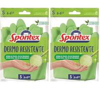Spontex Guantes Dermoresistente Talla S (Paquete de 2)