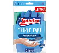 Spontex - Triple Capa - Guantes, Talla S - 1 pack - [Pack de 4]
