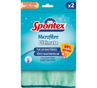 Spontex - Microfibra Ultimate - 2 paños - Elimina el 99% de Las bacterias recogidas