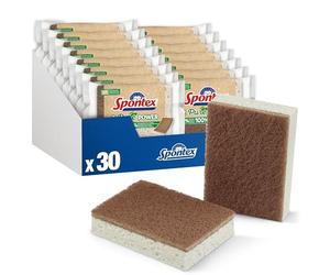 Spontex Pure Power - Lote de 30 esponjas de Limpieza con Fieltro abrasivo de Fibras 100% recicladas, 15 x 2 Unidades