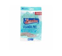 Spontex - Guantes de Limpieza sin Látex, Segunda Piel, Talla M, 2 Unidades