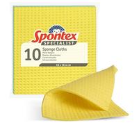 Spontex Specialist Bayetas absorbentes | Paños de cocina superabsorbentes para una limpieza profesional | 100 % pulpa de madera con certificación PEFC | Colores surtidos | Paquete de 10