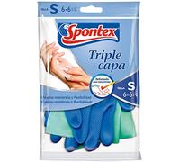 Spontex Guantes Triple Capa, Talla S, 2 Unidades