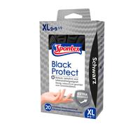Spontex una vez Black Protect - Guantes extra resistente en negro, talla XL, 2 unidades (2 x 20 unidades)
