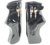 SPONYBORTY Botines de ballet con candados de caña corta para mujeres 20 cm botas/A/39EU