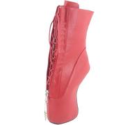 SPONYBORTY Botines de ballet con cremallera bloqueada fetichista para mujeres 20 cm clásicos/A/39EU