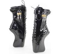 SPONYBORTY Botines de ballet de eje corto con can dado para damas 18.5cm clásicos/A/46EU