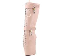 SPONYBORTY Botines de ballet hasta la rodilla con tacón de cuña para mujer 20 cm muslo/A/40EU