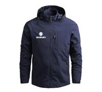 SPONYBORTY Chaqueta de hombre Su-ZUki Sudadera con capucha impermeable Abrigo a prueba de viento al aire libre Ropa deportiva gimnasio/B/L