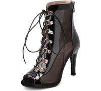 SPONYBORTY Mujer Sexy Tacones Altos Sandalias De Cuña Moda Peep Toe Bombas Fetiche Tacones Altos Vestido De Fiesta Sexy Viajes Informales Vacaciones Zapatos De Playa De Arena clásicos/B/36EU