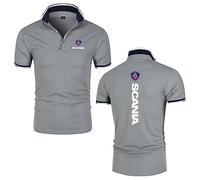 SPONYBORTY Polo de Golf para Hombre Servicio SCA-Nia Camisetas de Manga Corta Camiseta Informal Polos Extrañar/E / 3XL