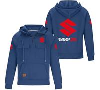 SPONYBORTY Sudadera táctica capucha para hombre estilo militar informal estilo cargo con cremallera cuarto Su-ZUki chaqueta de entrenamiento informal moto/C/XL