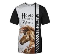 SPONYBORTY Sudaderas con capucha Chaquetas Camiseta Cardigan Thin 3D Appaloosa Print Pullover Hombres Mujeres Poliéster Sudadera informal Moda/a4/L