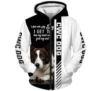 SPONYBORTY Sudaderas con capucha Chaquetas Camiseta Pantalones Pantalones cortos Cárdigan Delgado 3D CWC Sudaderas con estampado de perros Hombres y mujeres Sudadera informal de poliéster Moda/A1/4XL