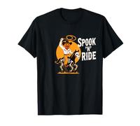 Spook N Ride Calabaza Cowboy Esqueleto Caballo Western Halloween Camiseta