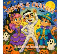 Spooks & Crayons: Halloween Haunted House Coloring Book for Kids: 40 Bold & Easy Halloween Designs with Ghosts, Pumpkins, Bats & Haunted Houses - ... for Teens & Adults Seeking a Spooky Escape