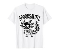 Spooksalotl Camiseta - Halloween Axolotl Skeleton Spooky Camiseta