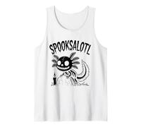 Spooksalotl Camiseta - Halloween Axolotl Skeleton Spooky Camiseta sin Mangas