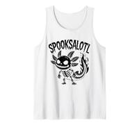 Spooksalotl Camiseta - Halloween Axolotl Skeleton Spooky Camiseta sin Mangas