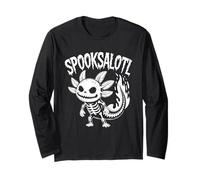 Spooksalotl Camiseta - Halloween Axolotl Skeleton Spooky Manga Larga