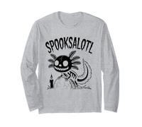Spooksalotl Camiseta - Halloween Axolotl Skeleton Spooky Manga Larga