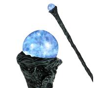 Spooktacular Creations Bastón de bruja vintage de Halloween, bastón mágico, accesorio de accesorios para fiestas de disfraces de Halloween