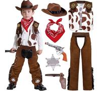 Spooktacular Creations Cowboy Costume Deluxe Set for Kids Halloween Party Dress Up,Role Play and Cosplay (Small (5 - 7 yrs))