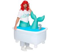 Spooktacular Creations Disfraces Inflables para Adultos, Sirena en la Bañera, Disfraz Inflable de Halloween, Fiesta de Cosplay, Fiesta Temática
