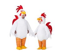 Spooktacular Creations Disfraces inflables para niños, disfraz de gallo inflable de cuerpo completo, disfraces de pollo blanco para fiestas temáticas de disfraces de Halloween
