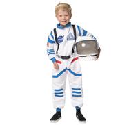 Spooktacular Creations Disfraz de astronauta blanco y negro unisex para Halloween, disfraz de piloto Pequeña (5-7 años)