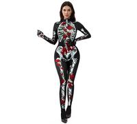 Spooktacular Creations Disfraz de esqueleto floral para mujer de Halloween, para adulto, fiesta de cosplay