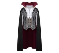 Spooktacular Creations Disfraz de Halloween de lujo de vampiro plateado aterrador Medieval renacentista para hombres, Cosplay de pecados de juego de rol-XXL