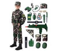 Spooktacular Creations Disfraz de las fuerzas especiales del ejército para niños, disfraz de soldado de camuflaje para niños