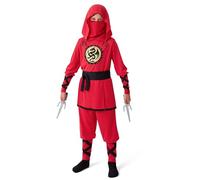 Spooktacular Creations Disfraz de luchador ninja rojo para niño de Carnaval-Large