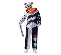 Spooktacular Creations Disfraz de payaso aterrador de lujo para hombre para fiesta de disfraces de Halloween (grande)