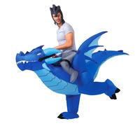 Spooktacular Creations Disfraz inflable Halloween Blow-Up Deluxe montando un dragón de hielo
